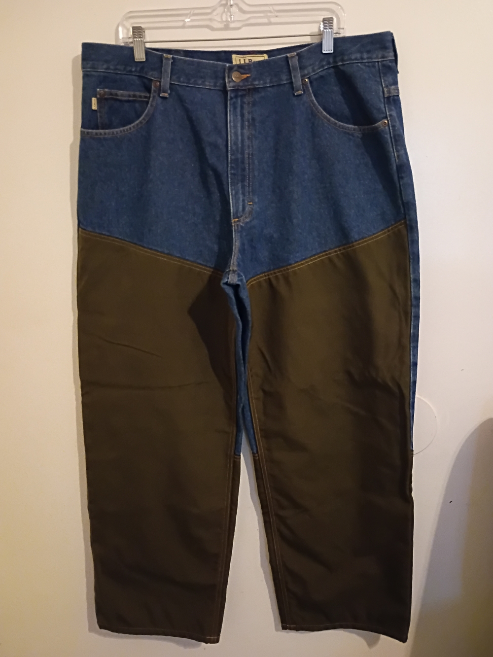 VTG LL‎ Bean Men's Brush Guard Upland Denim Jeans Sz 38/29